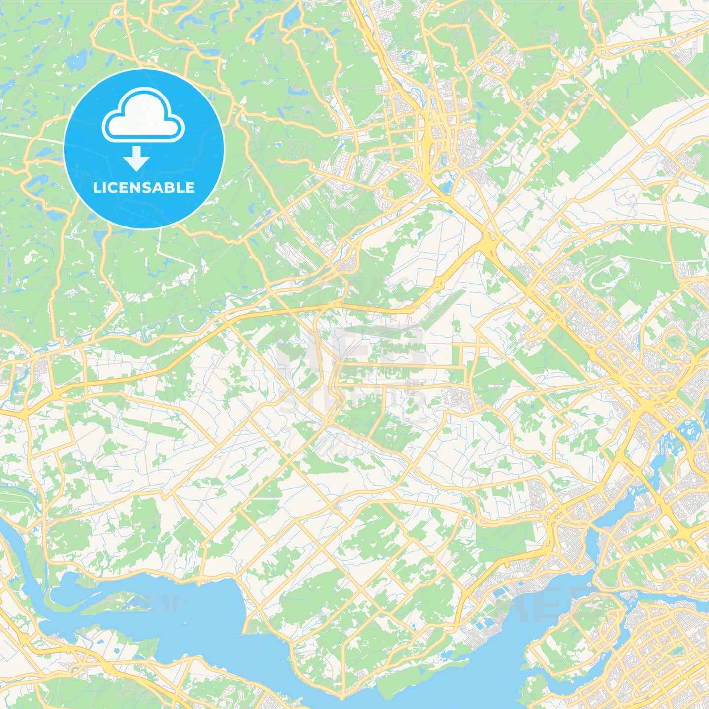 Empty vector map of Mirabel, Quebec, Canada