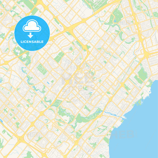 Empty vector map of Mississauga, Ontario, Canada