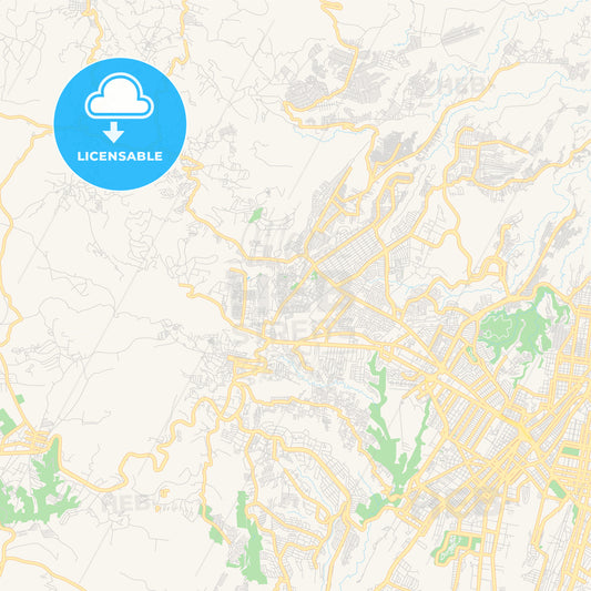 Empty vector map of Mixco, Guatemala, Guatemala