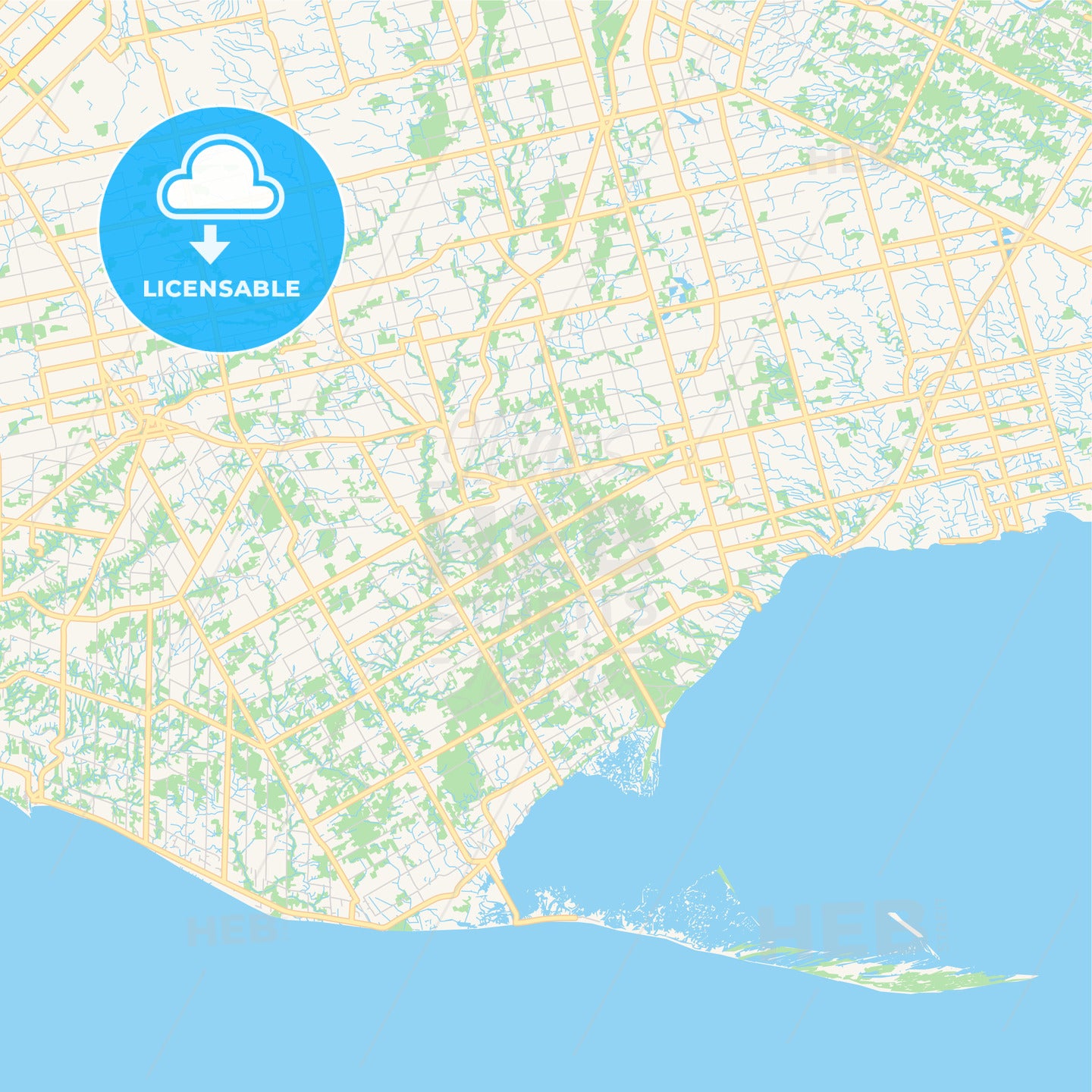 Empty vector map of Norfolk County, Ontario, Canada