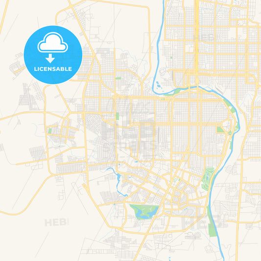 Empty vector map of Nuevo Laredo, Tamaulipas, Mexico