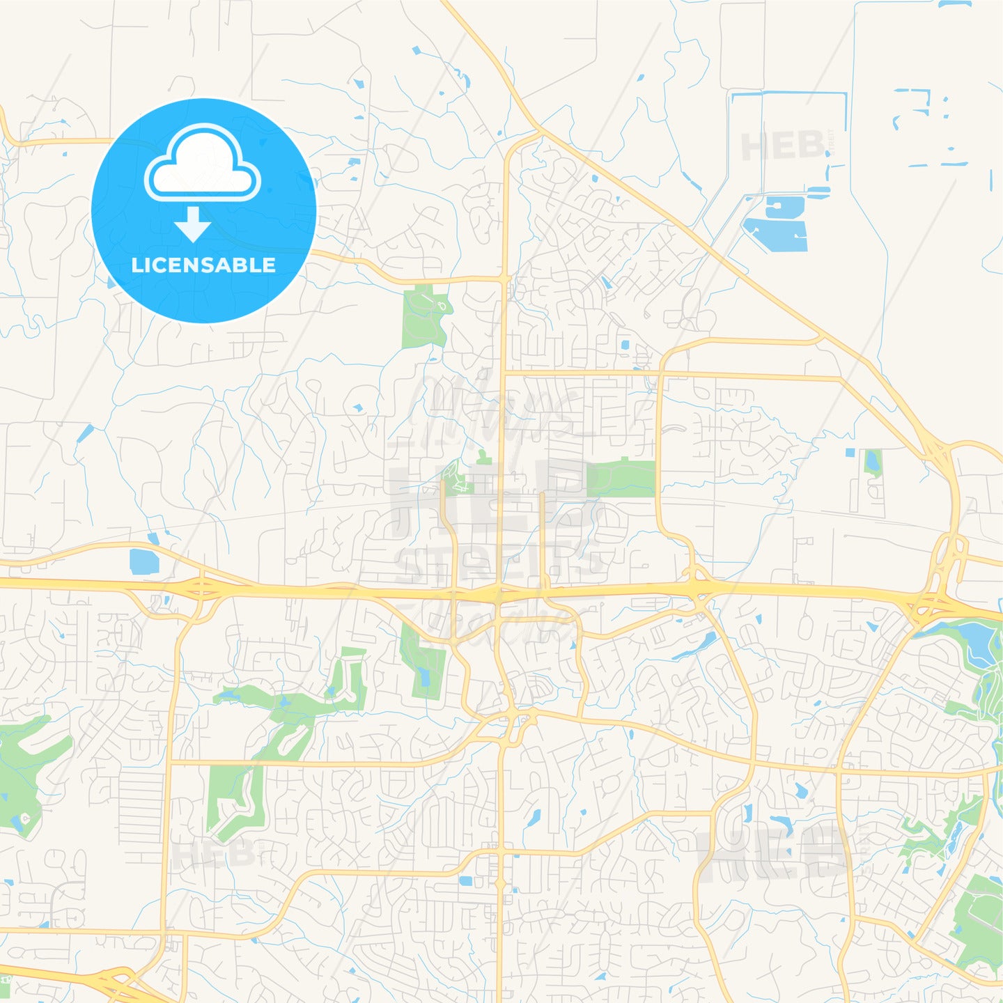 Empty vector map of O Fallon, Missouri, USA