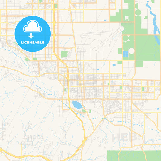 Empty vector map of Palmdale, California, USA