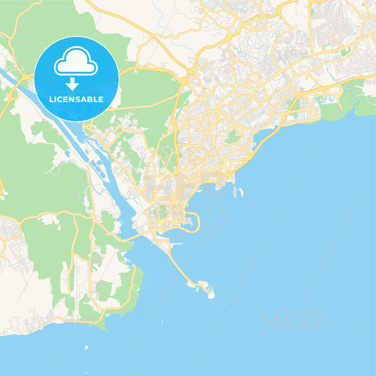 Empty vector map of Panamá, Panamá, Panama