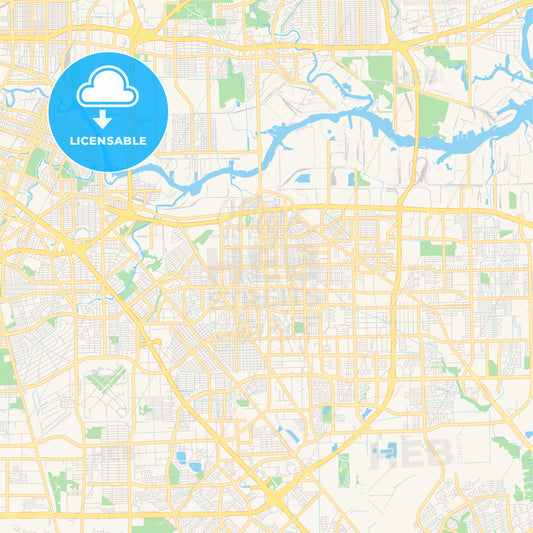 Empty vector map of Pasadena, Texas, USA