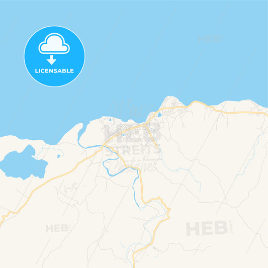 Empty vector map of Port-de-Paix, Nord-Ouest, Haiti