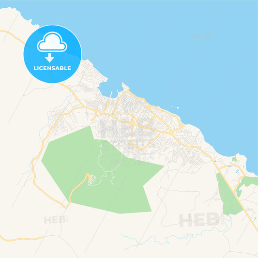 Empty vector map of Puerto Plata, Puerto Plata, Dominican Republic