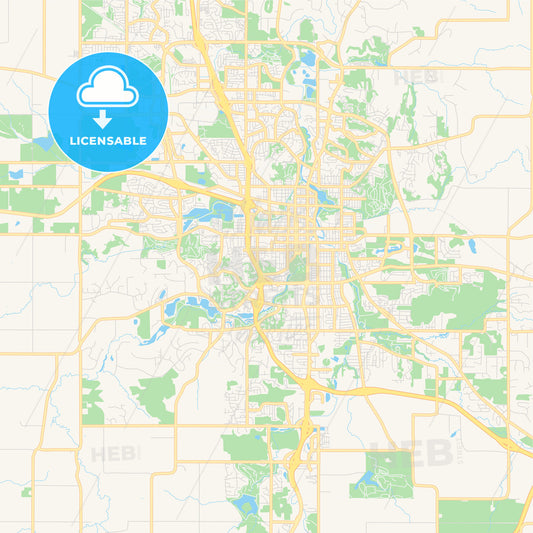 Empty vector map of Rochester, Minnesota, USA