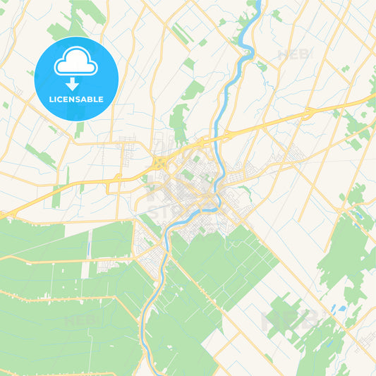 Empty vector map of Saint-Hyacinthe, Quebec, Canada