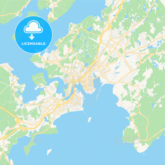 Empty vector map of Saint John, New Brunswick, Canada