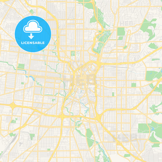 Empty vector map of San Antonio, Texas, USA