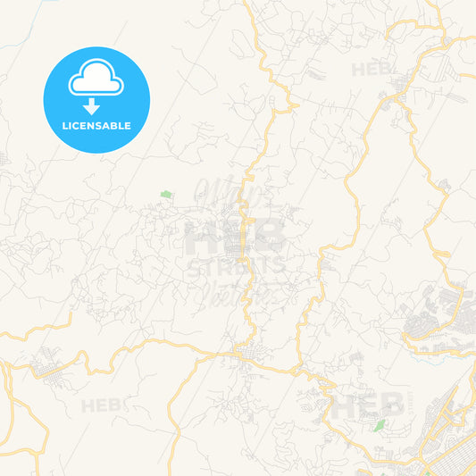 Empty vector map of San Juan Sacatepéquez, Guatemala, Guatemala