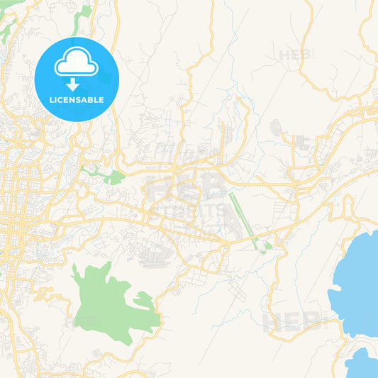 Empty vector map of Soyapango, San Salvador, El Salvador