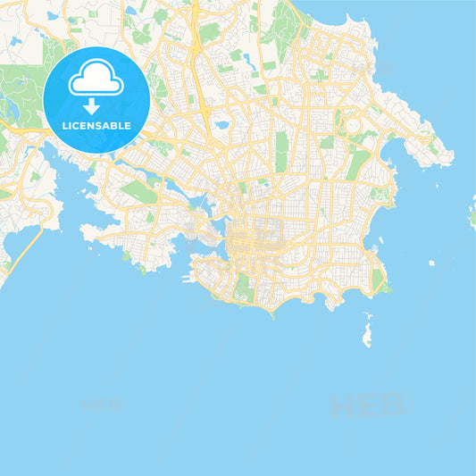 Empty vector map of Victoria, British Columbia, Canada