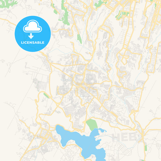 Empty vector map of Villa Nueva, Guatemala, Guatemala
