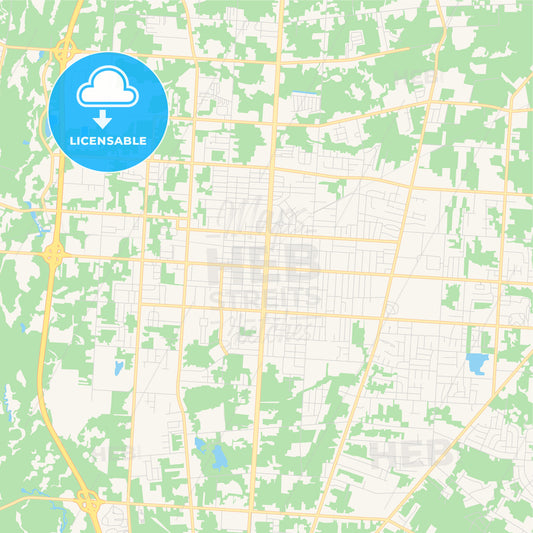 Empty vector map of Vineland, New Jersey, USA