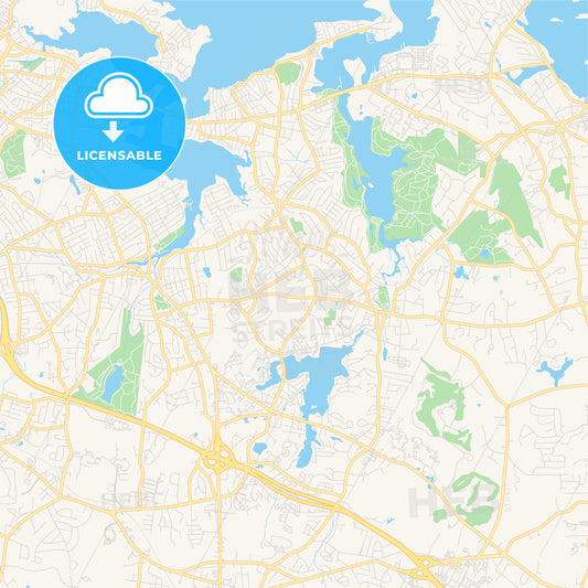 Empty vector map of Weymouth Town, Massachusetts, USA