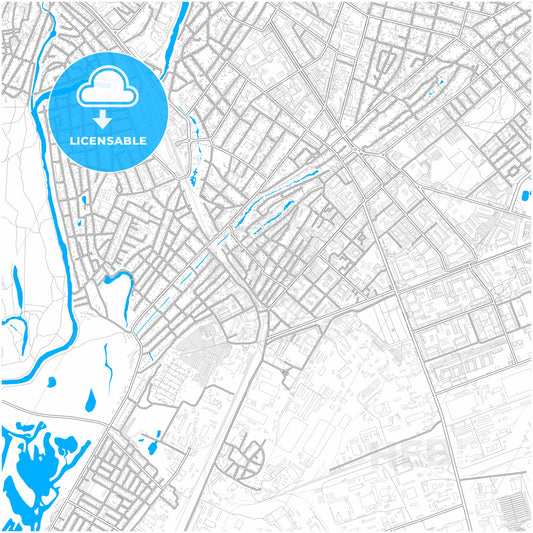 Engels, Saratov Oblast, Russia, city map with high quality roads.