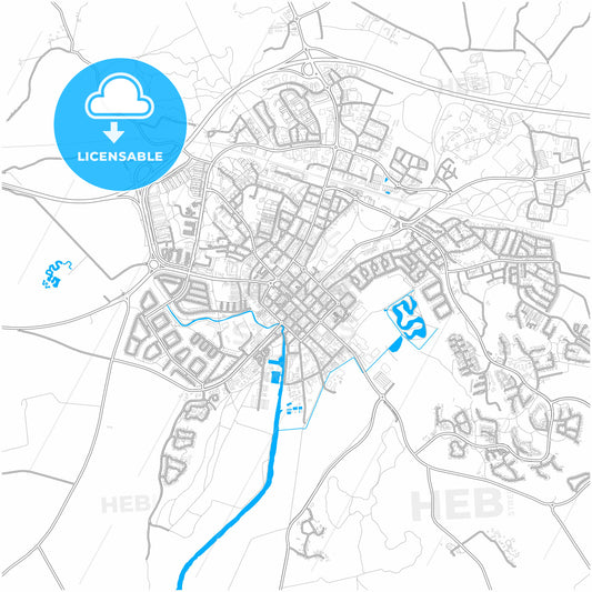 Enköping, Sweden, city map with high quality roads.