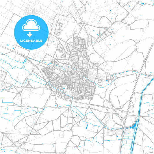 Epe, Gelderland, Netherlands, city map with high quality roads.