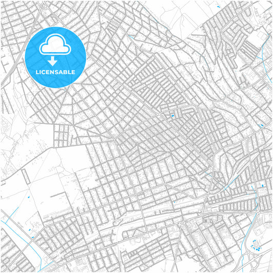 Érd, Pest, Hungary, city map with high quality roads.