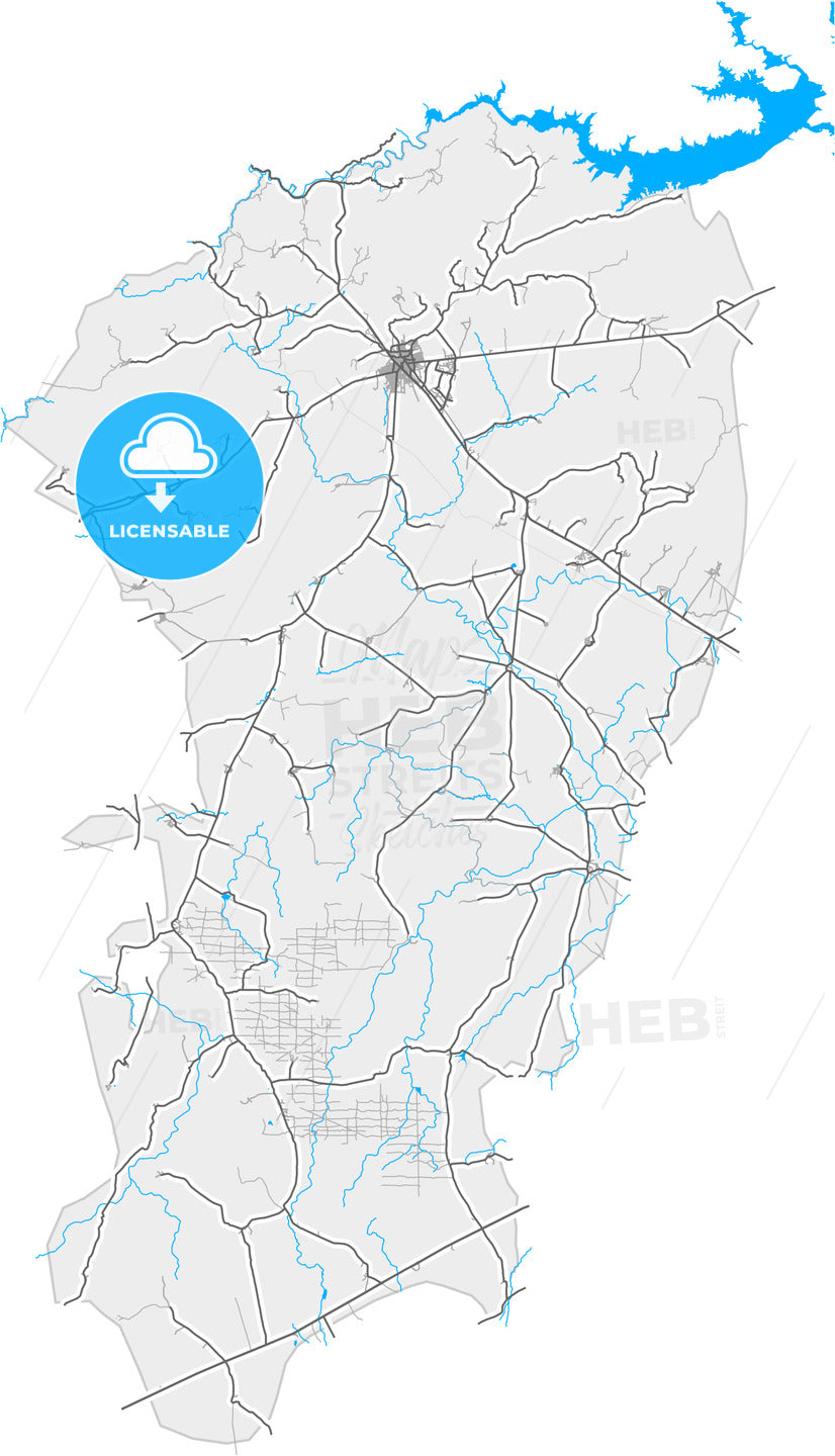 Ergani, Diyarbakır, Turkey, high quality vector map