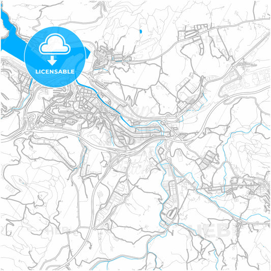 Errenteria, Gipuzkoa, Spain, city map with high quality roads.