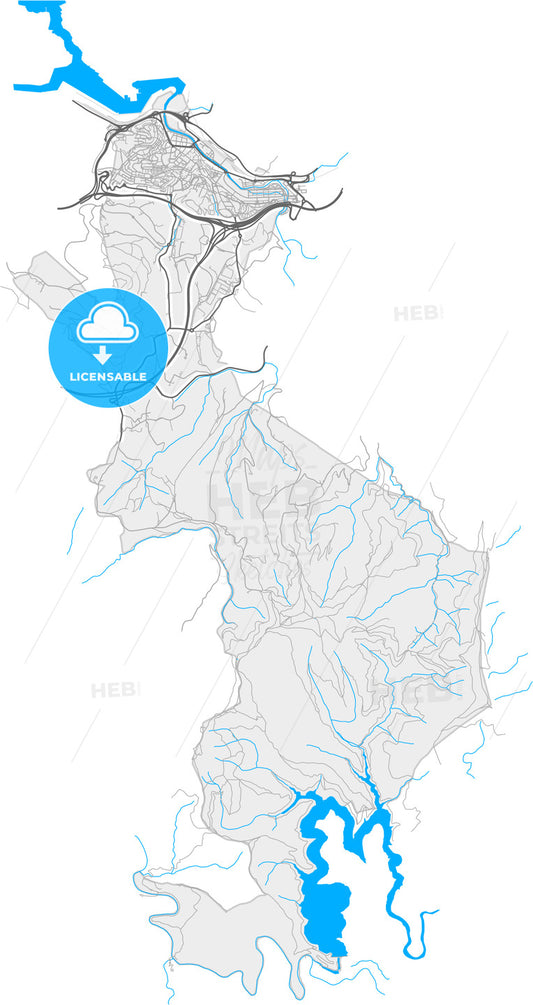 Errenteria, Gipuzkoa, Spain, high quality vector map