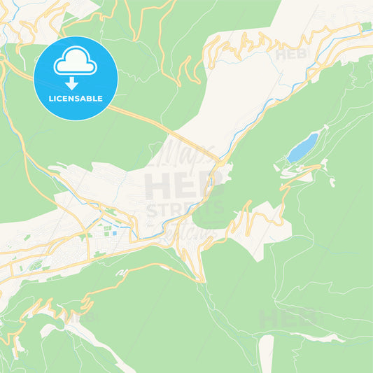 Escaldes-Engordany, Andorra Vector Map - Classic Colors