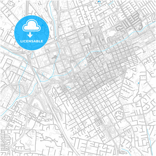 Escondido, California, United States, city map with high quality roads.