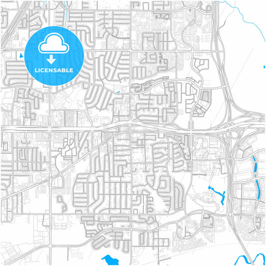 Euless, Texas, United States, city map with high quality roads.