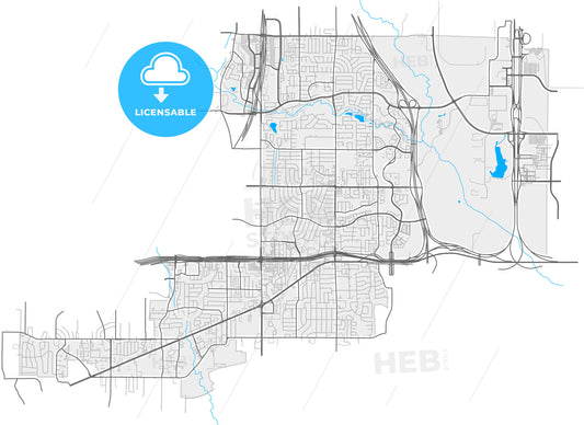 Euless, Texas, United States, high quality vector map