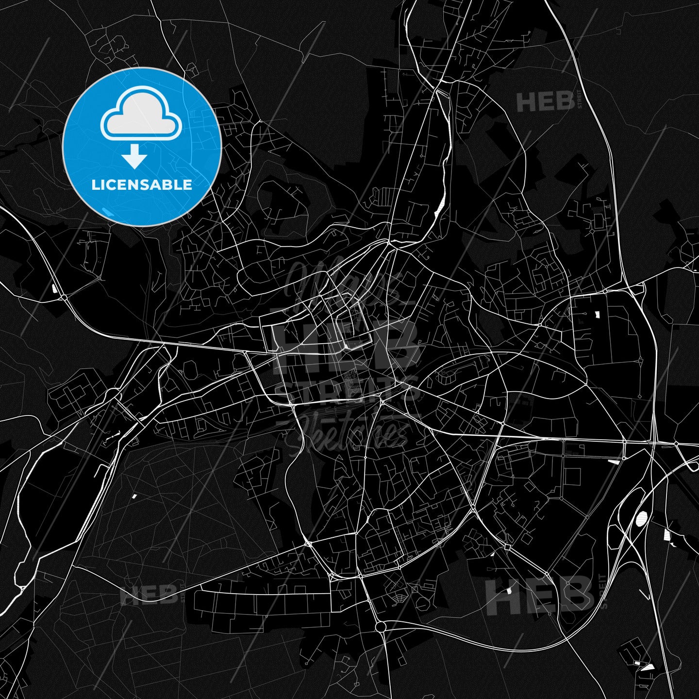 Évreux, France PDF map