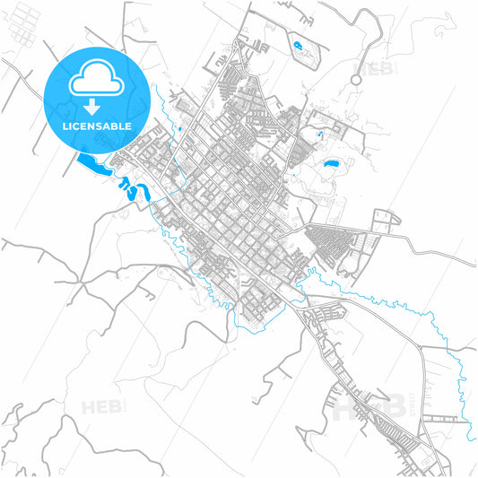 Facatativa, Colombia, city map with high quality roads.