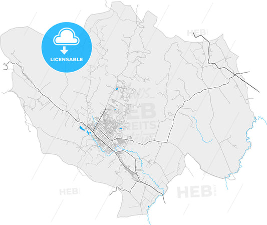 Facatativa, Colombia, high quality vector map