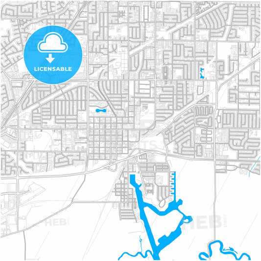 Fairfield, California, United States, city map with high quality roads.