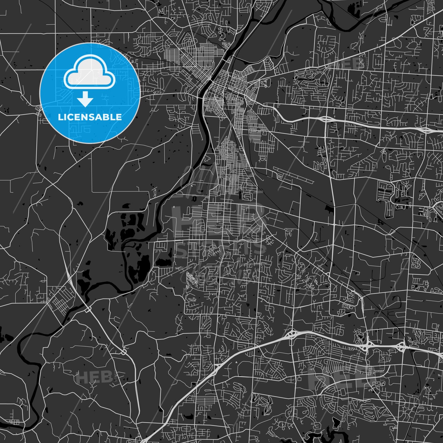 Fairfield, Ohio - Area Map - Dark