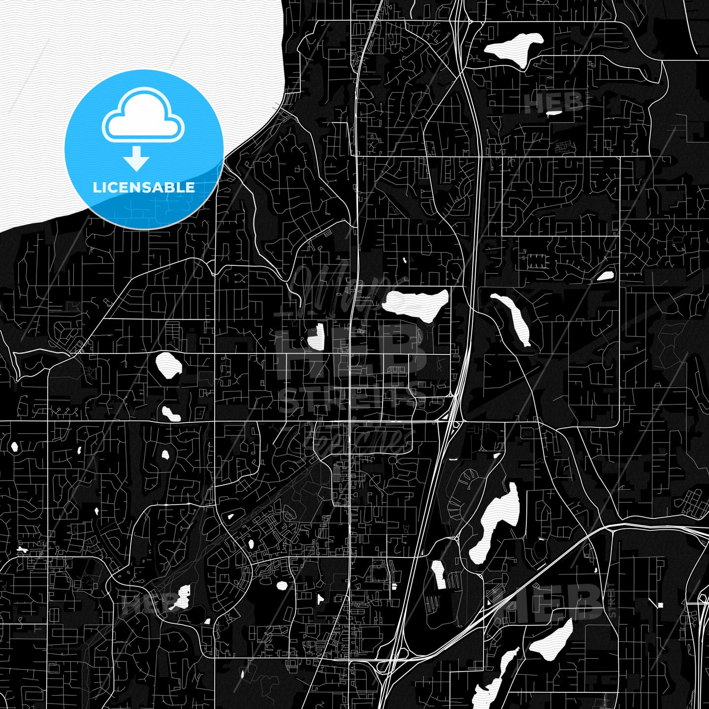 Federal Way, Washington, United States, PDF map