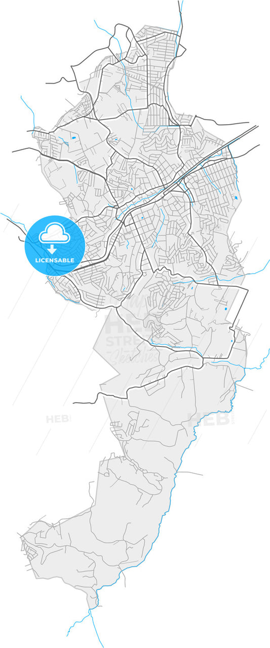 Ferraz de Vasconcelos, Brazil, high quality vector map