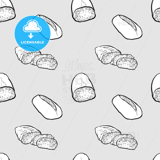 Filone seamless pattern greyscale drawing – instant download