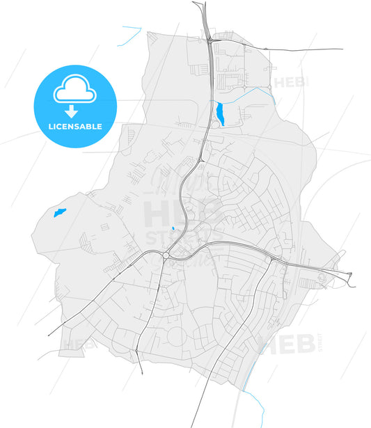 Filton, South West England, England, high quality vector map