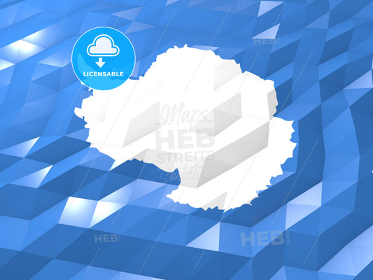 Flag of Antarctica 3D Wallpaper Illustration – instant download