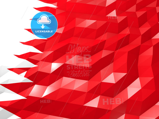 Flag of Bahrain 3D Wallpaper Illustration – instant download