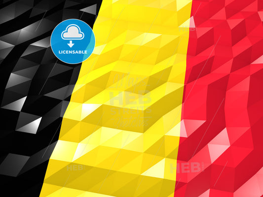 Flag of Belgium 3D Wallpaper Illustration – instant download