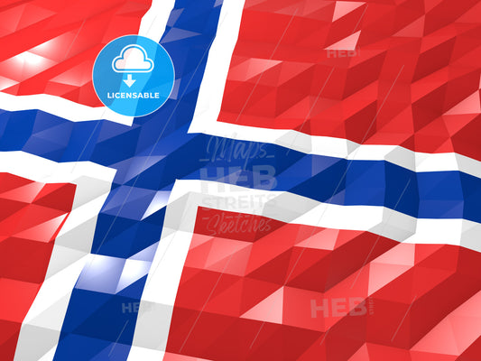 Flag of Bouvet Island 3D Wallpaper Illustration – instant download