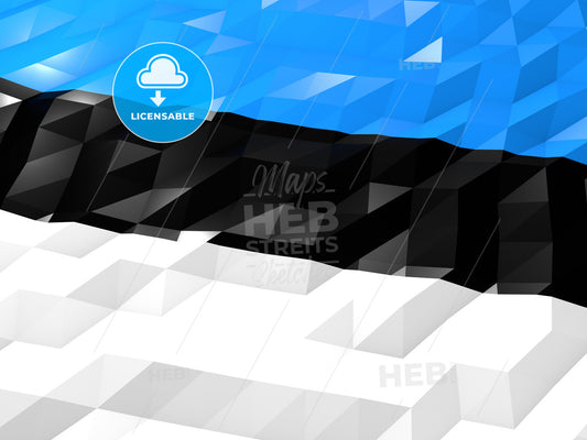Flag of Estonia 3D Wallpaper Illustration – instant download