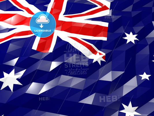 Flag of Heard Island and McDonald Islands 3D Wallpaper Illustrat – instant download