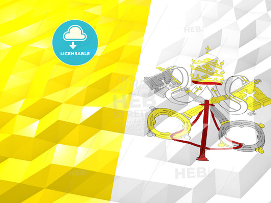 Flag of Holy See 3D Wallpaper Illustration – instant download