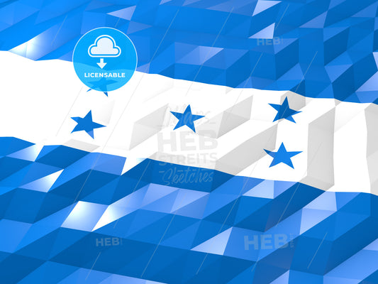 Flag of Honduras 3D Wallpaper Illustration – instant download