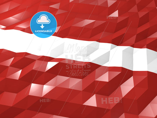 Flag of Latvia 3D Wallpaper Illustration – instant download